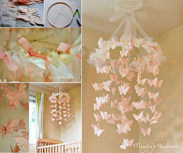 DIY Butterfly Chandelier Mobile Tutorial