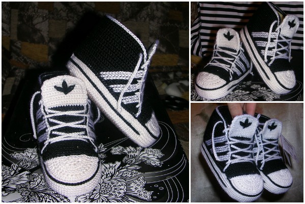 adidas crochet baby shoes pattern