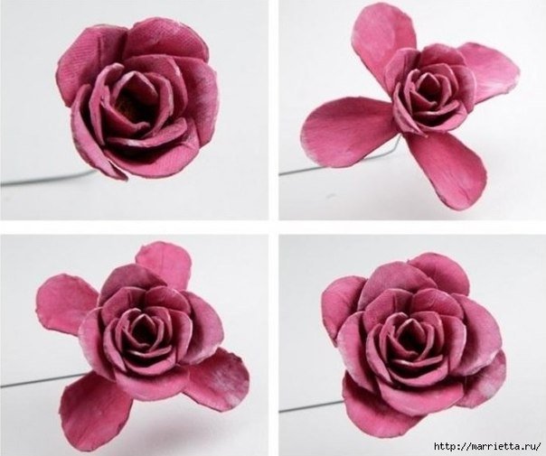 DIY Beautiful Roses from Upcycled Egg Carton Box