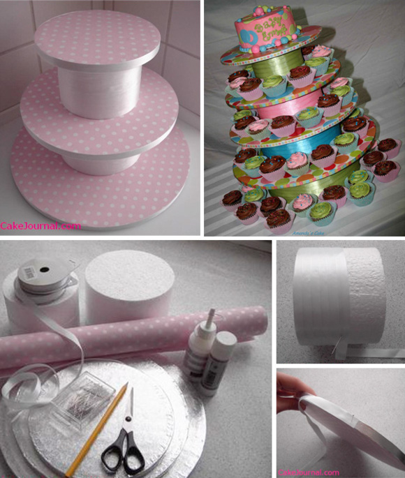 DIY Couture Cupcake Stand Base tutorial