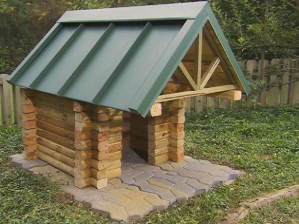 How to Build A Log Cabin Dog House