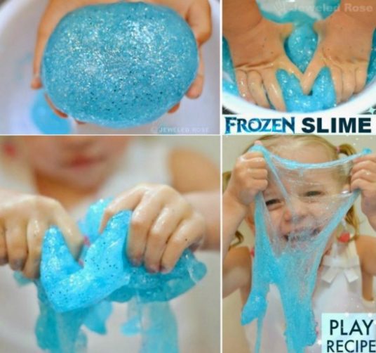 DIY Disney Frozen Slime Recipe Tutorial