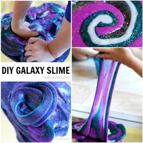 DIY Galaxy Slime Rrcipe and tutorial
