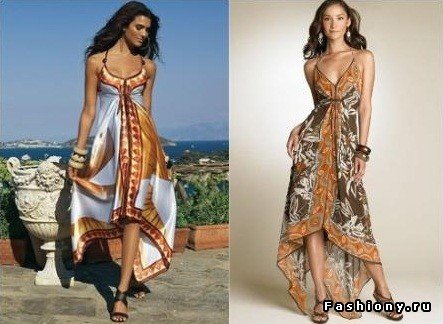 DIY Maxi Beach Dress from Silk Scarves