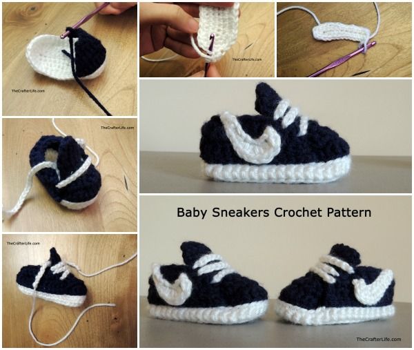 crochet nike booties