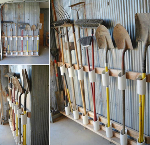 Pvc Garage Tool Organizer Diy Tutorial, Diy Pvc Garden Tool Rack