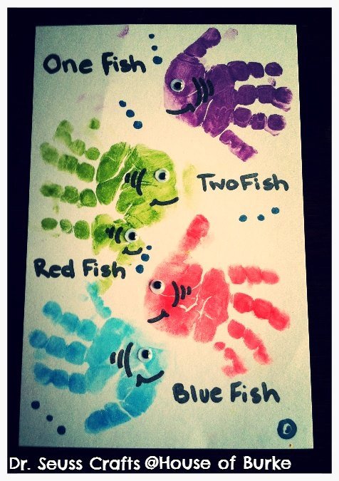 Hand & Footprint Art DIY Ideas and Projects - DIY Fish Handprint Tutorial - DIY Fish handprint tutorial