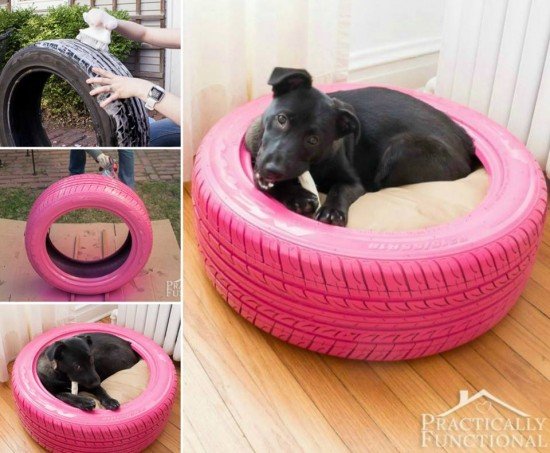 diy tire dog bed