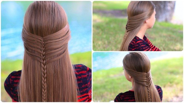 Mermaid Half Braid Hairstyle DIY Tutorials