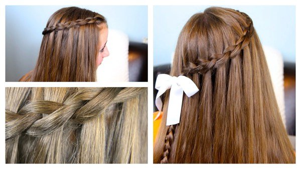 The Dutch Waterfall Twists into Mermaid Braid Hairstyle DIY Tutorials