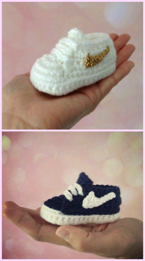 crochet nike slippers