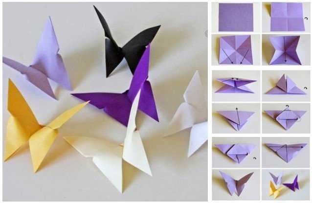 DIY Butterfly Chandelier Mobile Tutorial-DIY Origami Butterfly