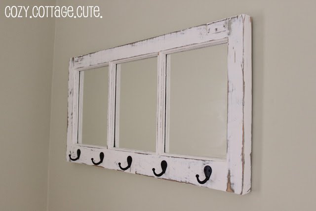 20 Fabulous Ways to Repurpose Old Windows -Turn Old Windows Into Coat Rack