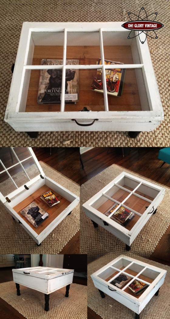 20 Fabulous Ways to Repurpose Old Windows -Turn Old Windows Into Coffee Table1