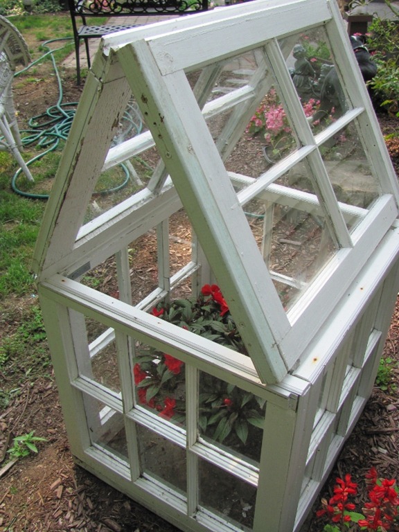 20 Fabulous Ways to Repurpose Old Windows -Turn Old Windows Into Flower House