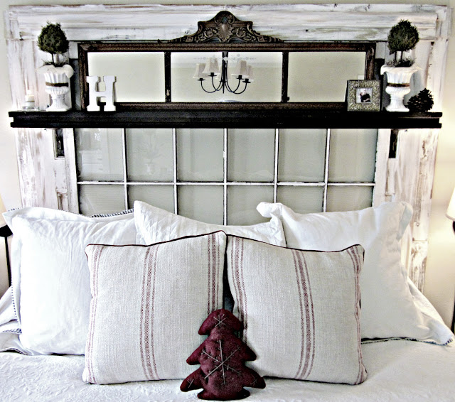 20 Fabulous Ways to Repurpose Old Windows -Turn Old Windows Into Headboard