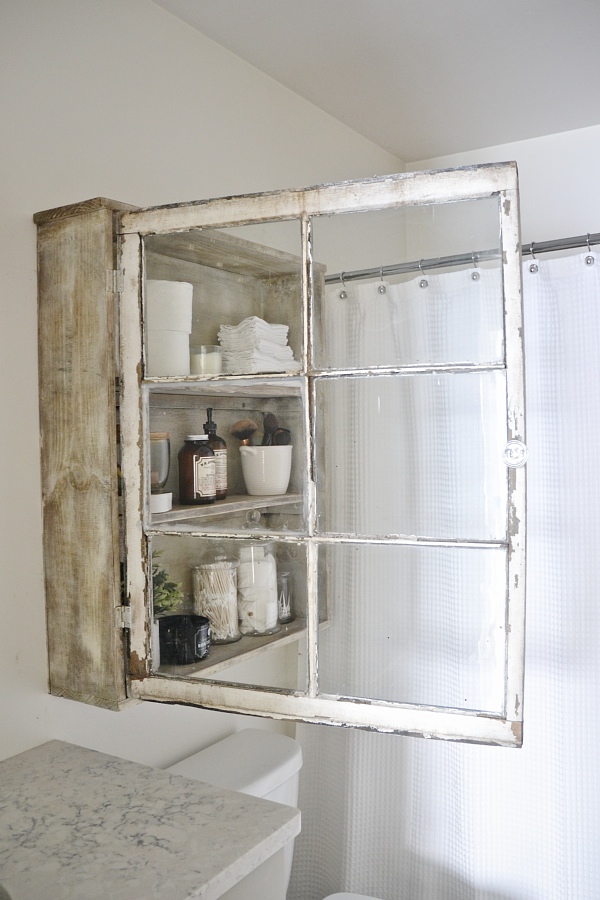 20 Fabulous Ways to Repurpose Old Windows -Turn Old Windows Into Window Cabinet