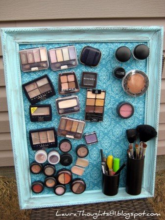 50+ Home Storage Solutions & Ideas Make-up-Magnet-Board