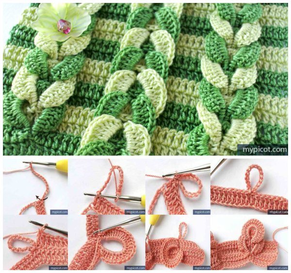 DIY Crochet Weaved Cable Stitch Free Crochet Pattern