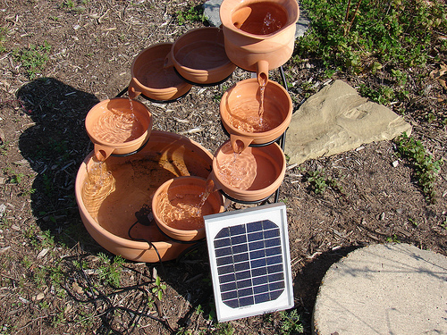 DIY How to Make Water Garden Fountain-Solar Powered Water Fountain 