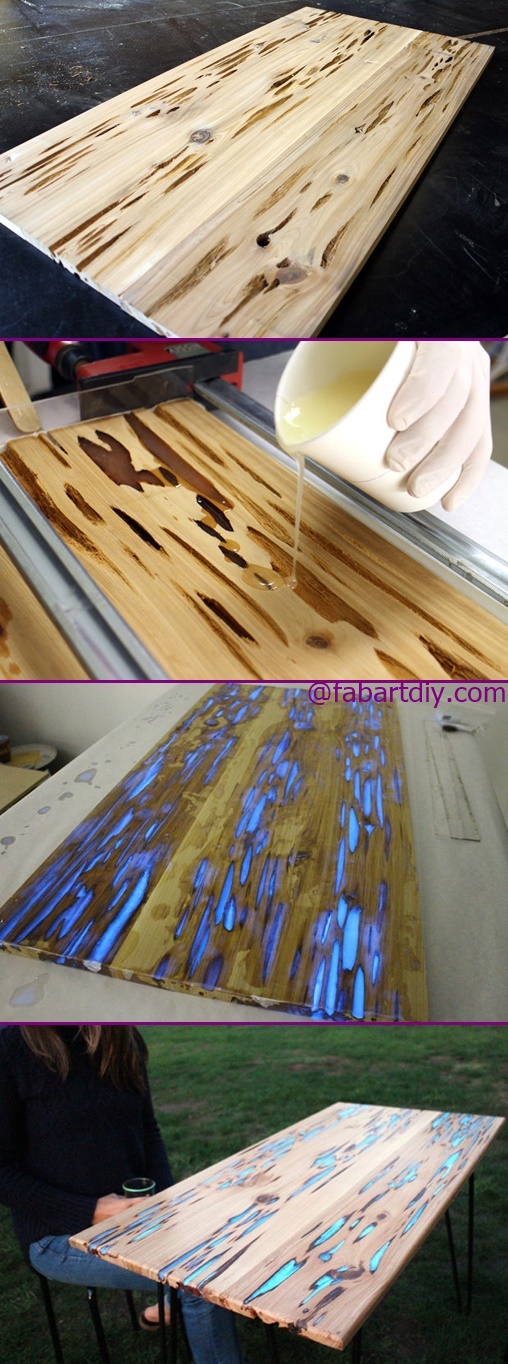 Glow in the Dark Table DIY Tutorial Step by Step