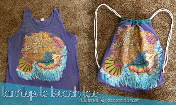 How to DIY Drawstring T-shirt Backpack