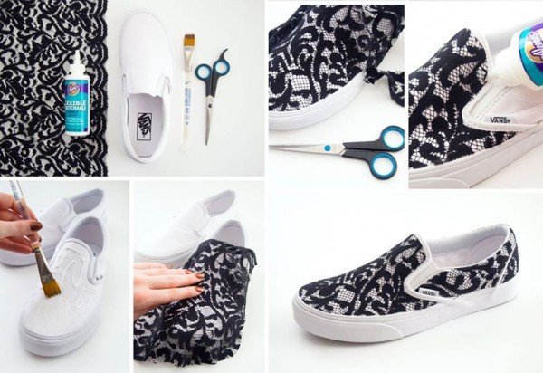 How to DIY Lace Slip-on Vans Sneakers