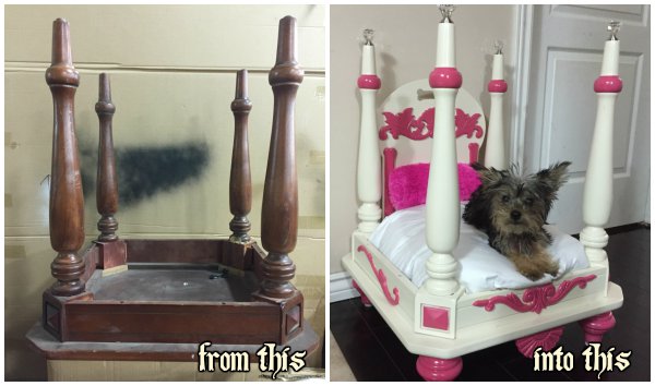 How to Turn Old End Table into Wood Pet Bed