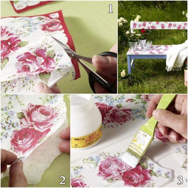 How to DIY Decoupaged furniture tutorial