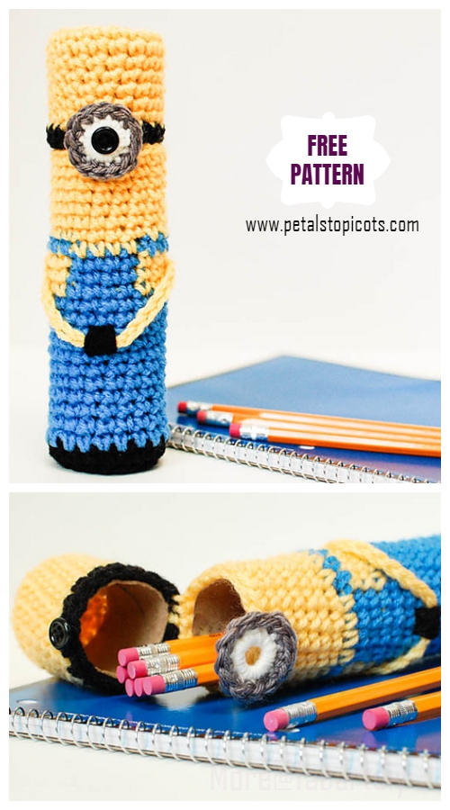 DIY Crochet Minion Pencil Case Free Crochet Pattern