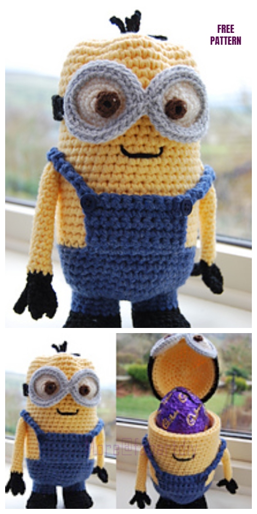 DIY Crochet Minion Easter Egg Holder  Free Crochet Pattern