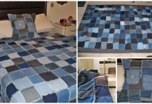 DIY Denim Rag Quilt From Old Jeans Sew Pattern & Tutorial DIY Denim Rag Quilt From Old Jeans Sew Pattern & Tutorial