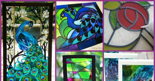Faux Stained Glass by Painting a Window