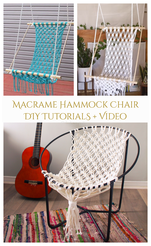 DIY Macrame Hammock Chair Tutorials + Video