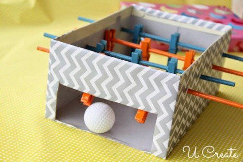 30+ Amazing Ways To Keep Your Kids Busy All Summer Long29 - DIY Mini football table for kids