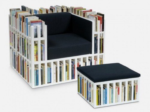 DIY Bookshelf Chair for Book Worms - La Bibliochaise designed by nobody&co.