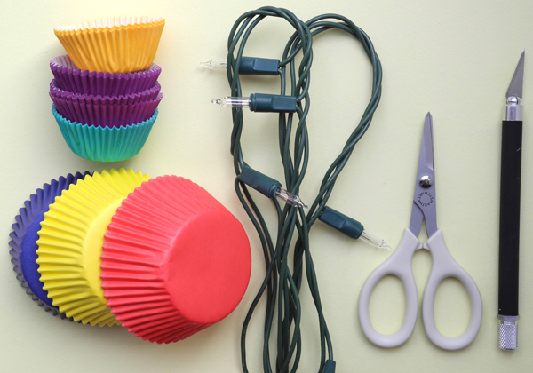 DIY Adorable Cupcake Flower Lights