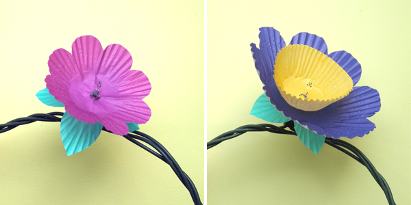 DIY Adorable Cupcake Flower Lights