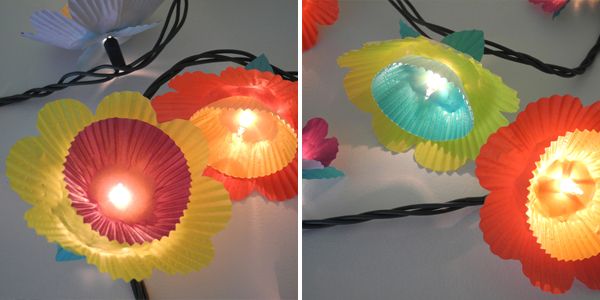 DIY Adorable Cupcake Flower Lights