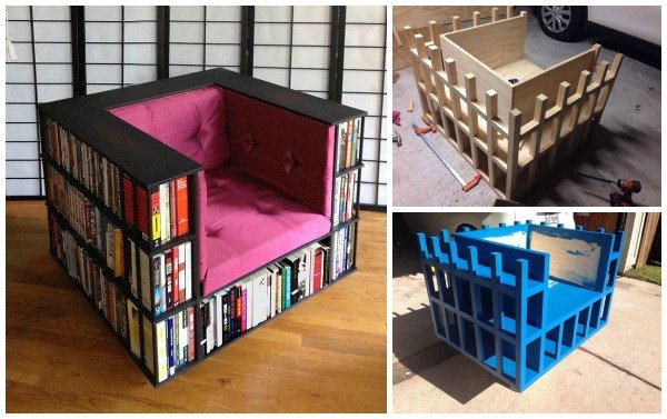 Diy Bookshelf Chair For Book Worms