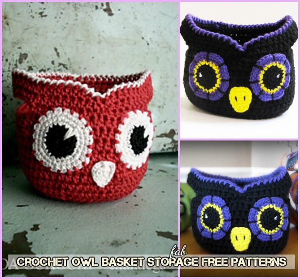 Crochet Little Owl Storage Basket Free Patterns