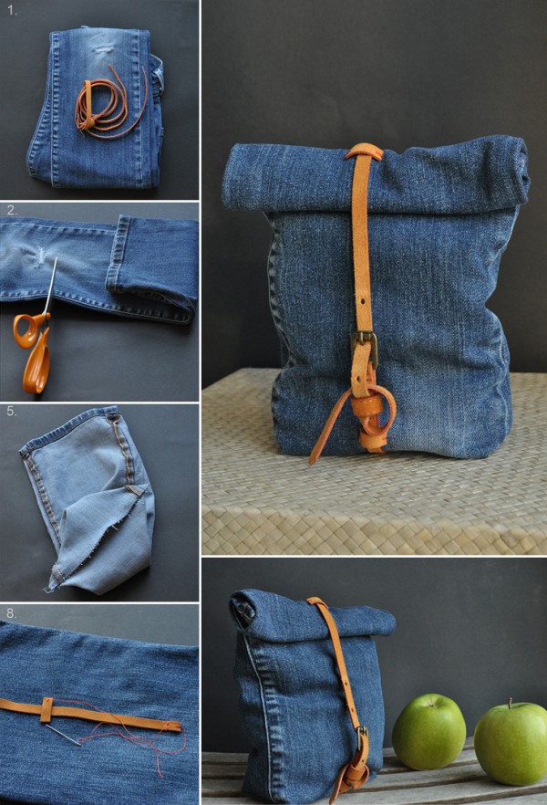 DIY How to Make Recycled Jean Bag