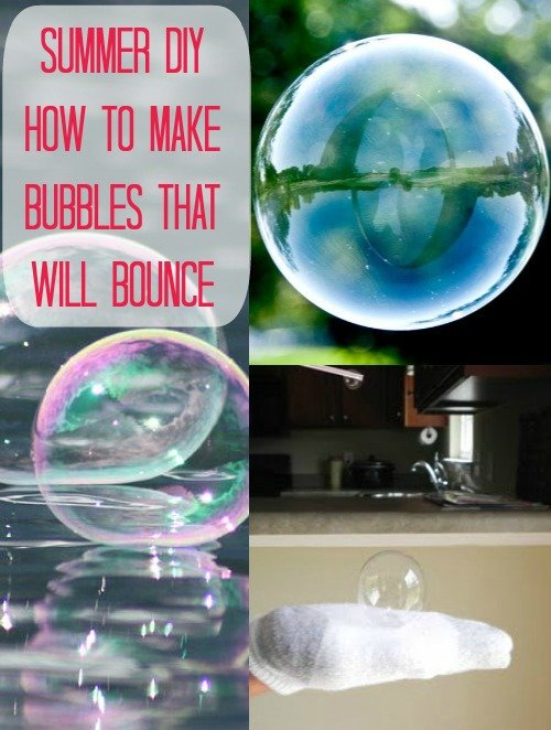 DIY How to make bubbles that can bounce - diy homemade bouncy bubbles recipe and tutorial