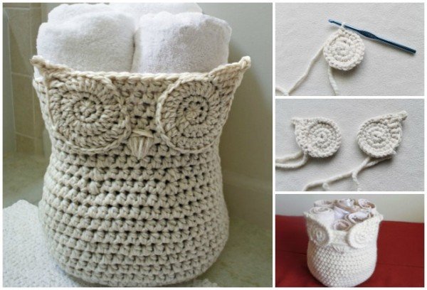 How to DIY Crochet Owl Basket (Free Pattern)