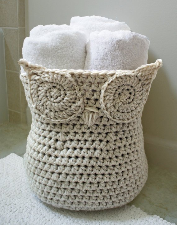 How to DIY Crochet Owl Basket (Free Pattern)