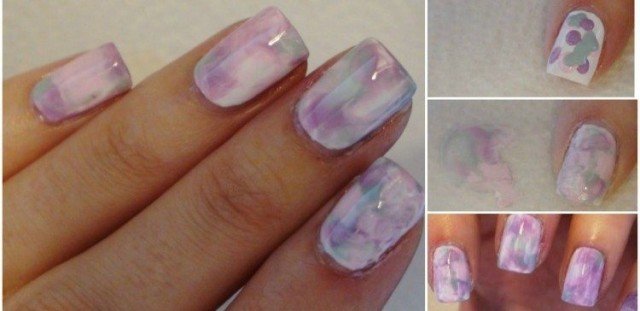 How to DIY Watercolor Marble Nails (Without Water)