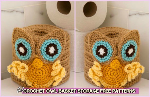 Crochet Owl Basket Storage Free Patterns