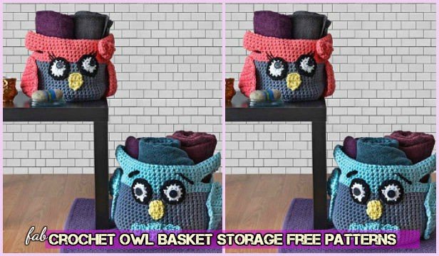 Crochet Hooty Owl Storage Basket Free Patterns