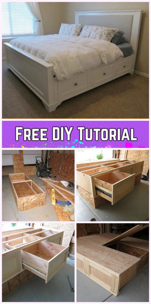 DIY King Size Storage Bed Tutorial