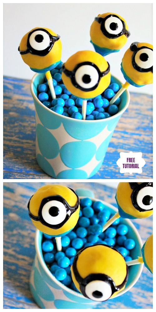 DIY Mini Minion Cake Pops Recipes & Tutorials